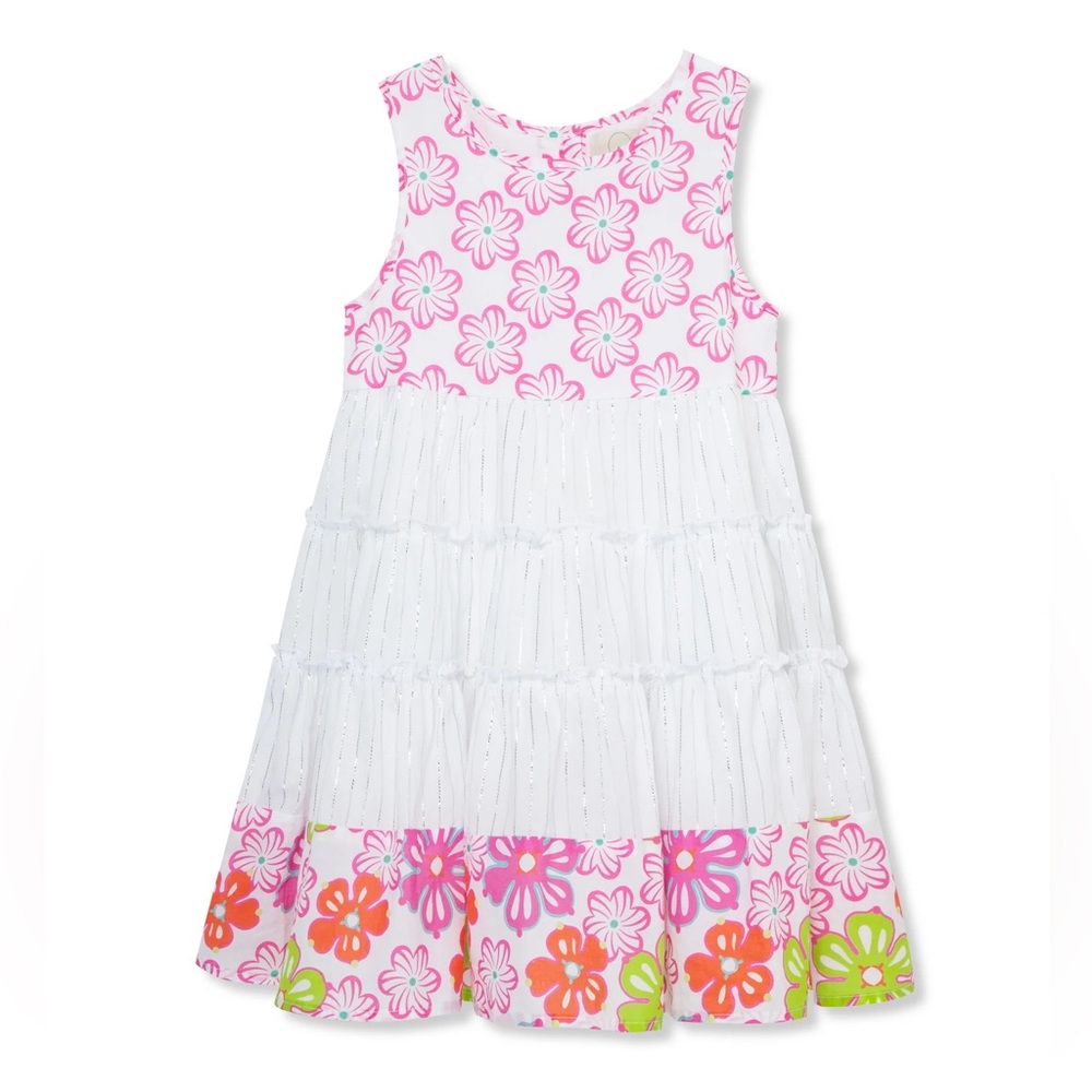 Peek
Metallic Tiered Floral Dress
